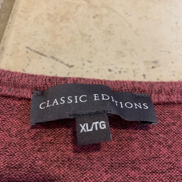 💜 Classic Editions Maroon Floral & Cat Tunic Top - Size XL - Picture 2 of 6